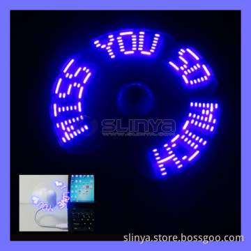 Colorful USB LED Programmable Flashing Message Fan